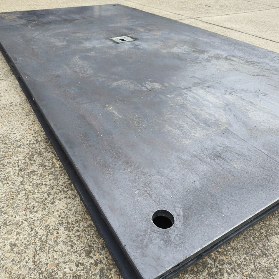 Lock-N-Lift #500F Receiver Plate | Weld-In Lifting Point for Steel Road Plates