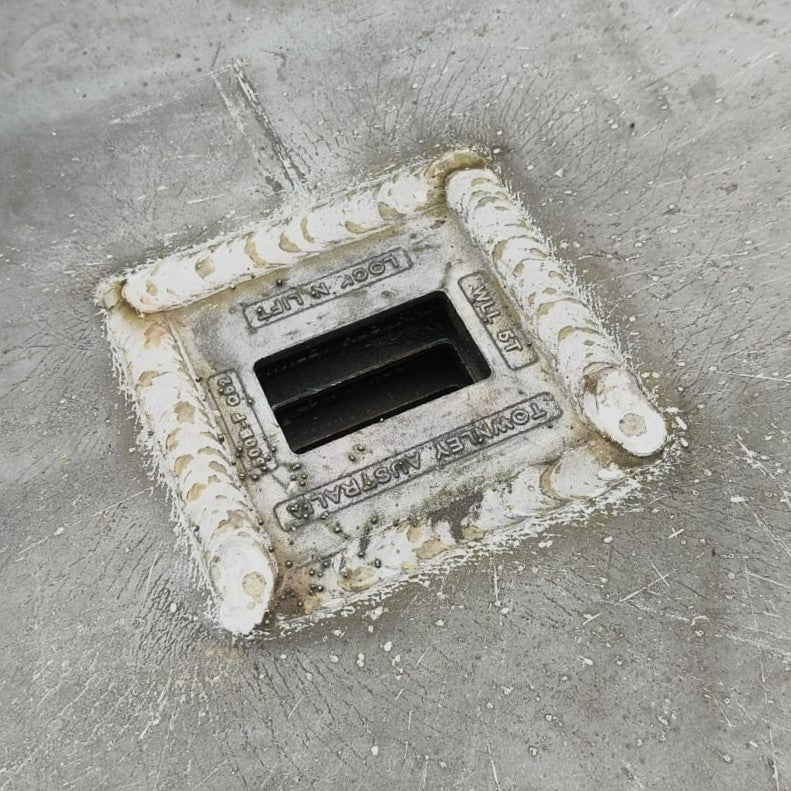 Lock-N-Lift #500F Receiver Plate | Weld-In Lifting Point for Steel Road Plates