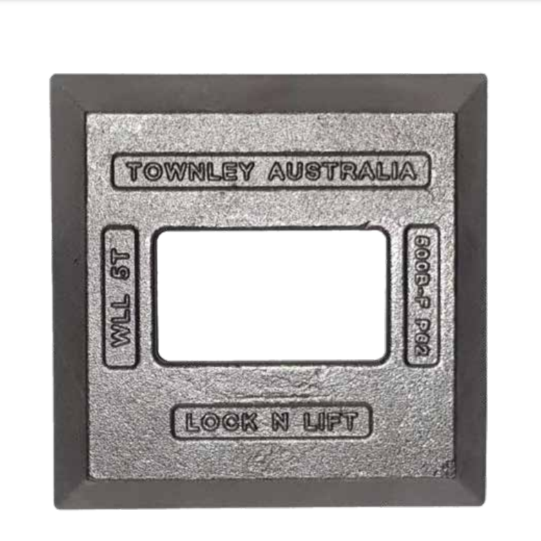 Lock-N-Lift #500F Receiver Plate | Weld-In Lifting Point for Steel Road Plates